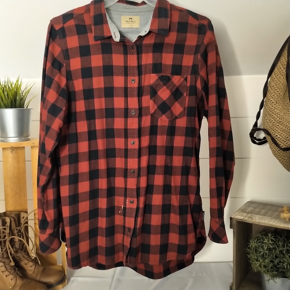 Wind River Buffalo Plaid Flannel Button Down Size Large - Picture 2 of 9